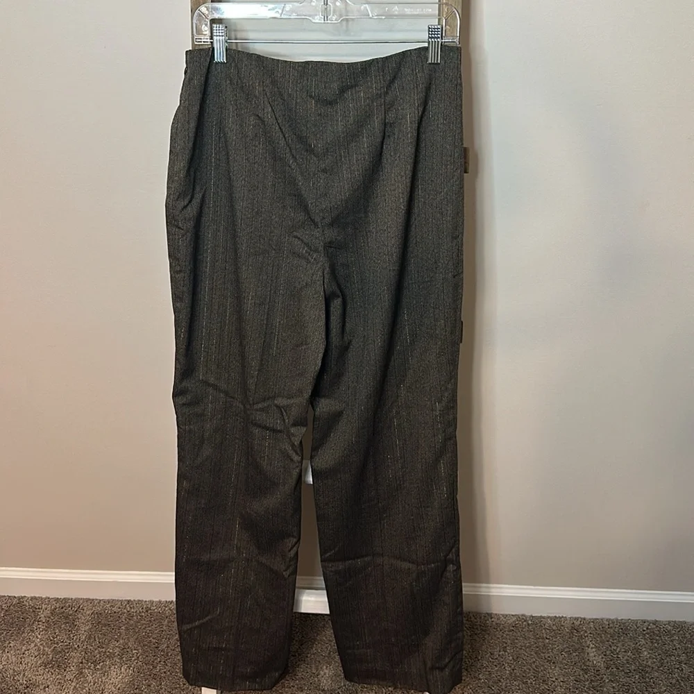 Coldwater Creek Classic Fit Fully Lined Dress Pants Size 10 Brown and Metallic
